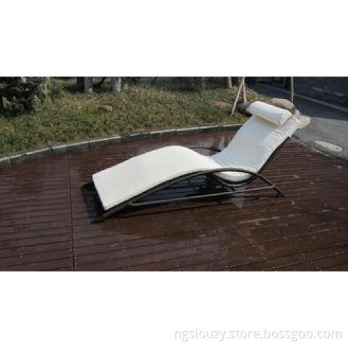 Modern Rattan Sun Lounger , 2000x700x800mm Size Chaise Loun